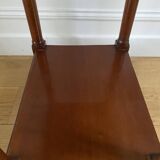 Nightstand, vintage side table with a drawer and a low shelf in solid wood