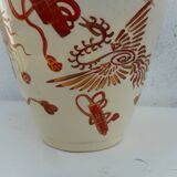 Vase in earthenware, Japanese décor