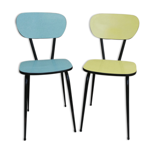 Paire de chaises en formica