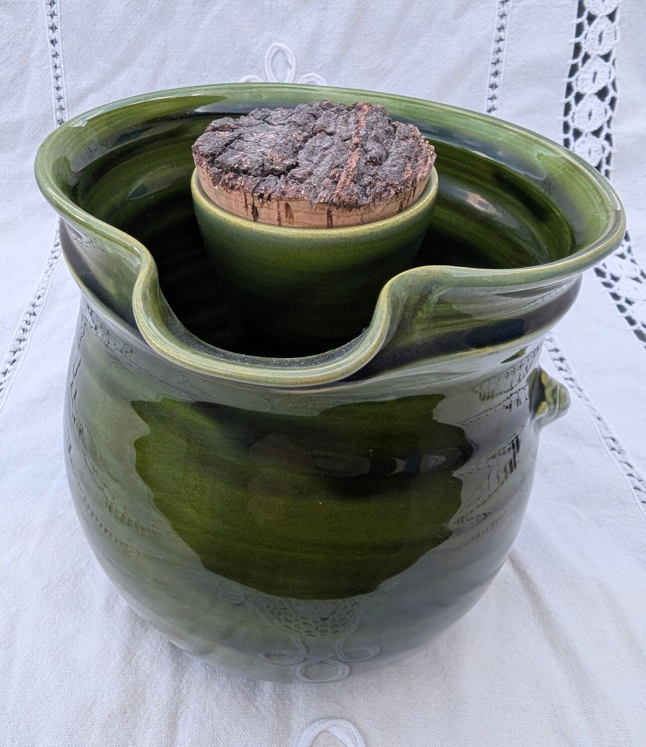 Pichet refresher ceramic signed la draille anduze - rosé pottery