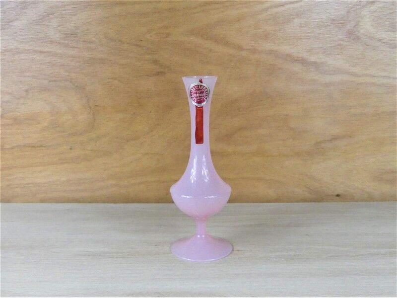 Rose opaline soliflore vase 1950