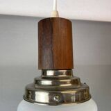 Lampe à suspension en forme de poire en verre d'art de style Mazzega 1970
