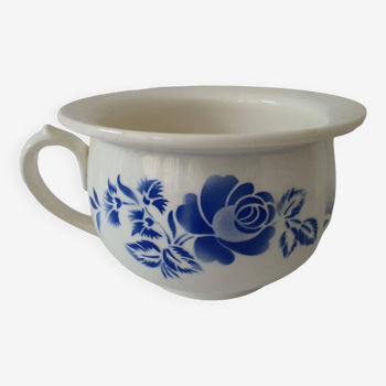 Ancien Pot de Chambre Digoin & Sarreguemines 9334 Floral Bleu