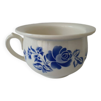 Old Digoin & Sarreguemines Chamber Pot 9334 Blue Floral