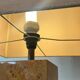 Majestic table lamp in elm burl, C.Mahey design 1970