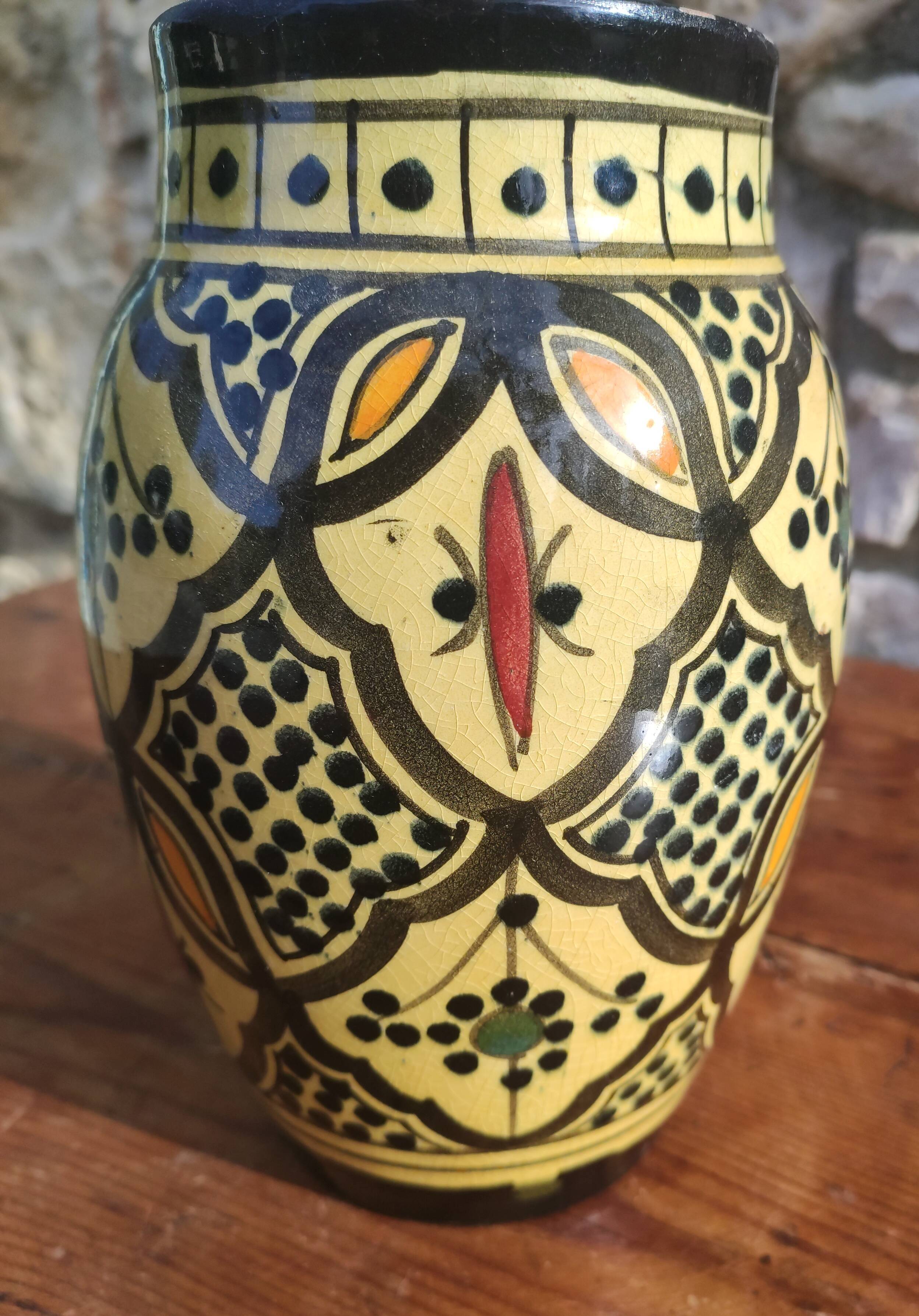 Moroccan ceramic vase