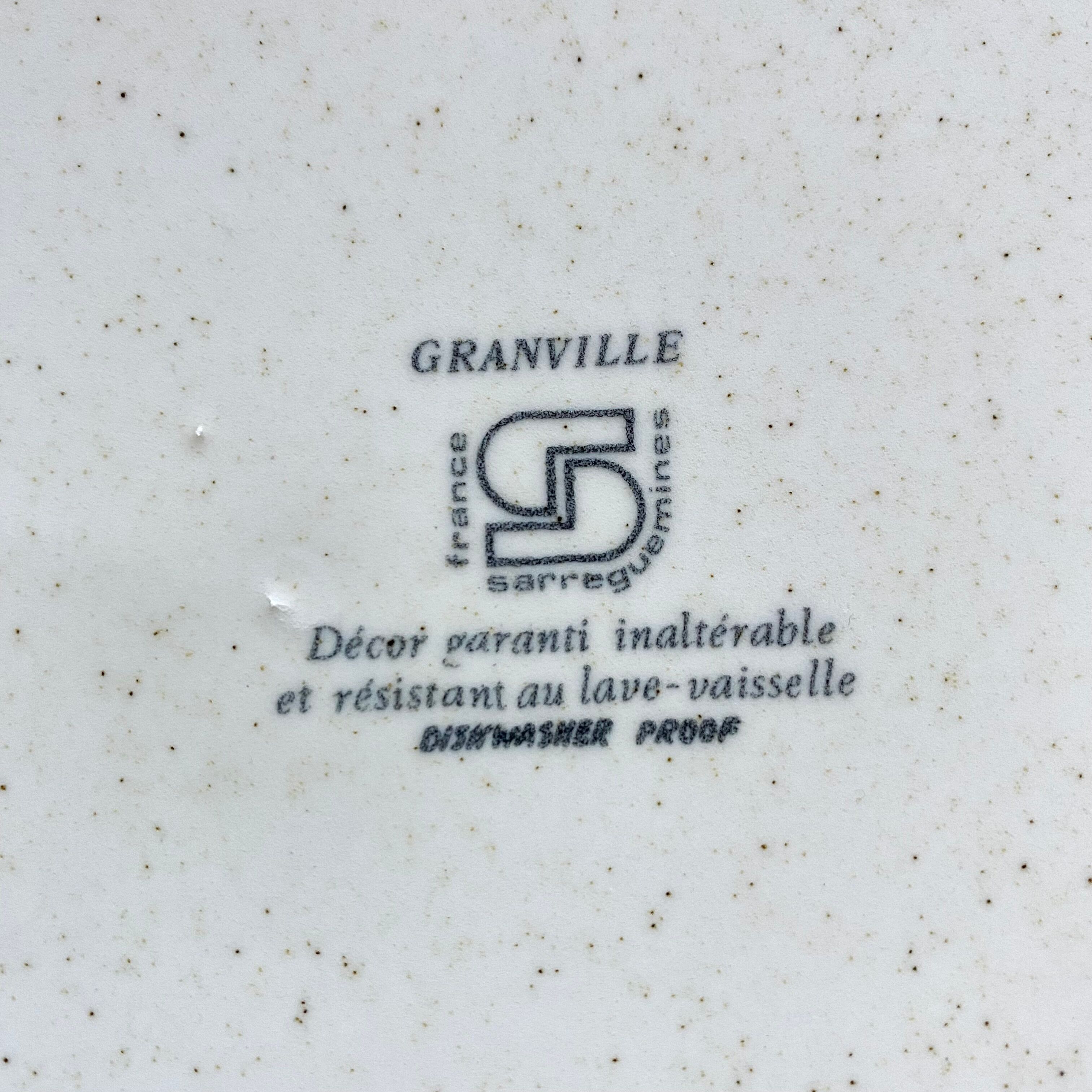 Flat plates Sarreguemines Fish Granville