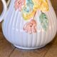 Very large vintage lemon-shaped earthenware jug/vase signed What's