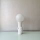 Vintage ceramic lamp with glass ball, 80s