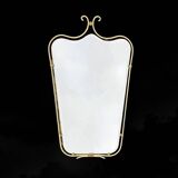 Gold Aluminum Beveled Wall Mirror - Modernism - 1950s