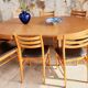 Table ronde scandinave extensible