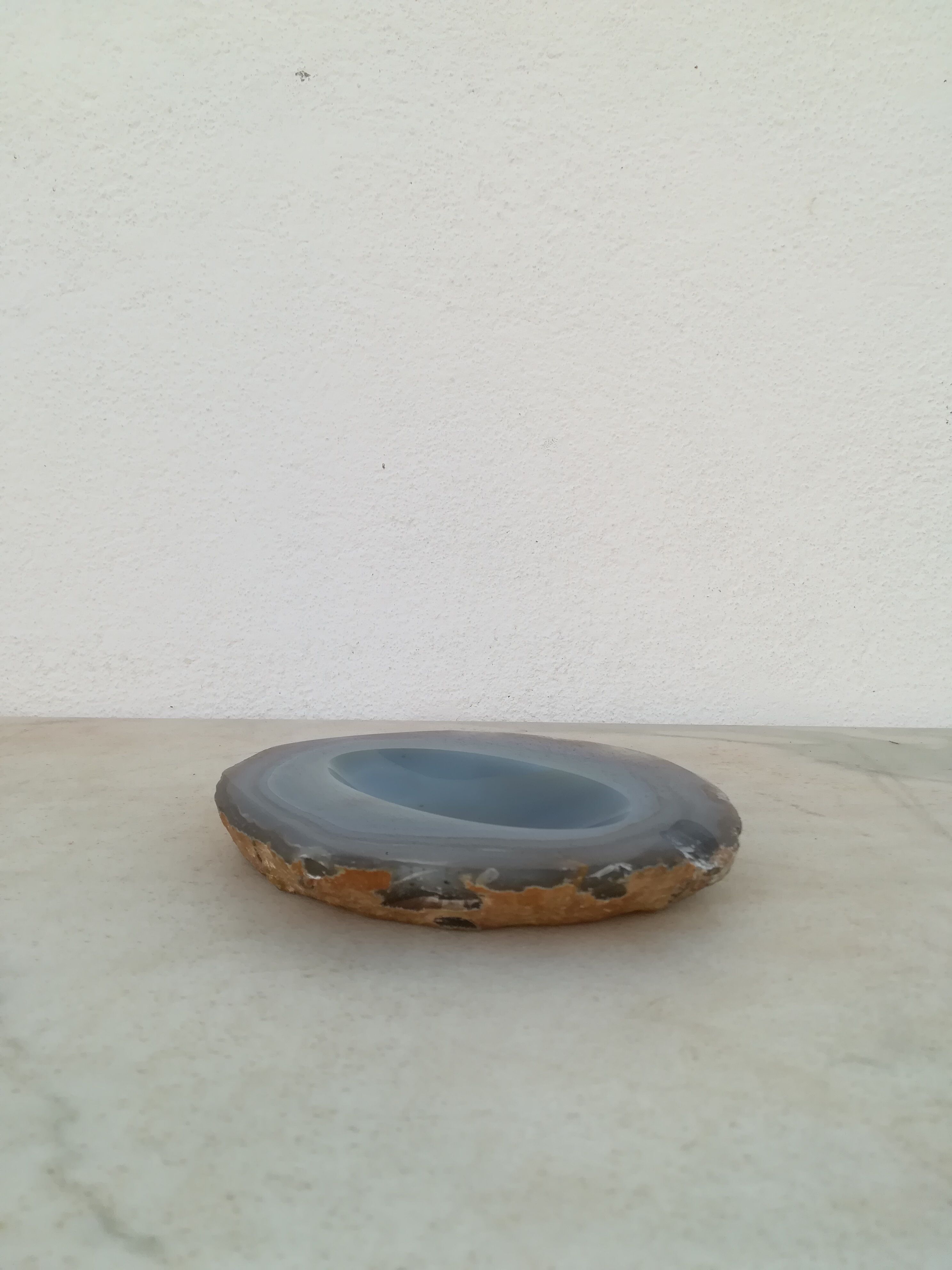 Blue agate ashtray