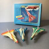 Lot of 3 “Aeroflot” CCCP Soviet toy tin planes with original box