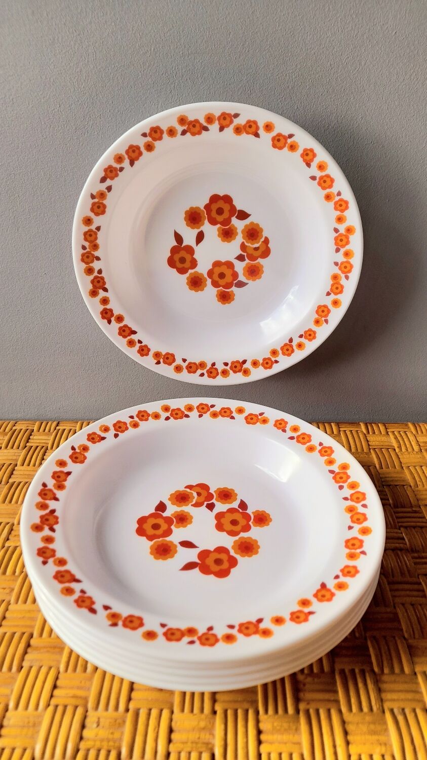 Arcopal Lotus 70s plates