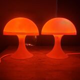 Pair of mushroom lamps
