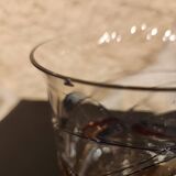 Vintage aperitif service – Cristal de Paris style – 6 glasses + carafe – Ann