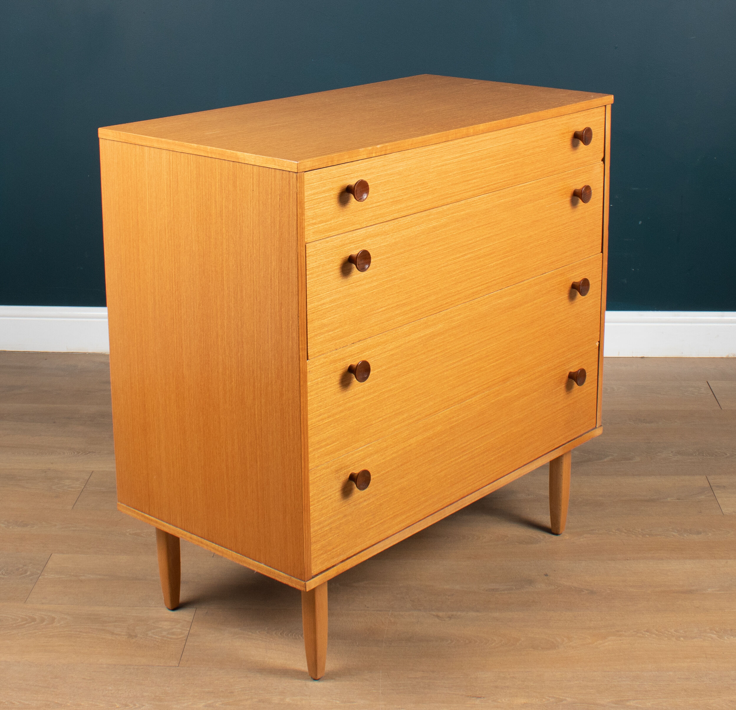 Retro honey teak 1960s avalon chest of drawers