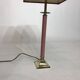 1980s Brass and Pink Enamel Table Lamp Memphis Vintage Arcade Candle