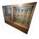 Set of 2 large vintage wooden and glass display cabinets – integrated lighting