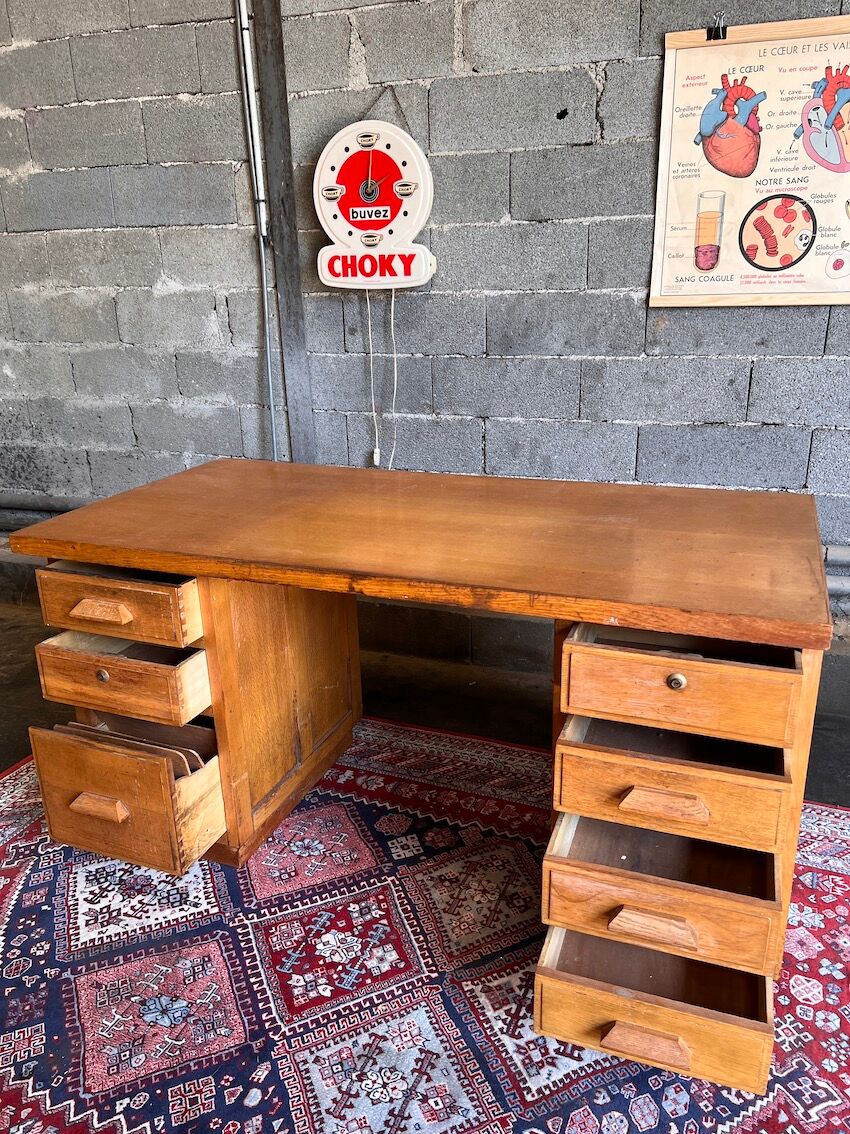 Bureau vintage de maître d’école ou d’administration - Années 50/60
