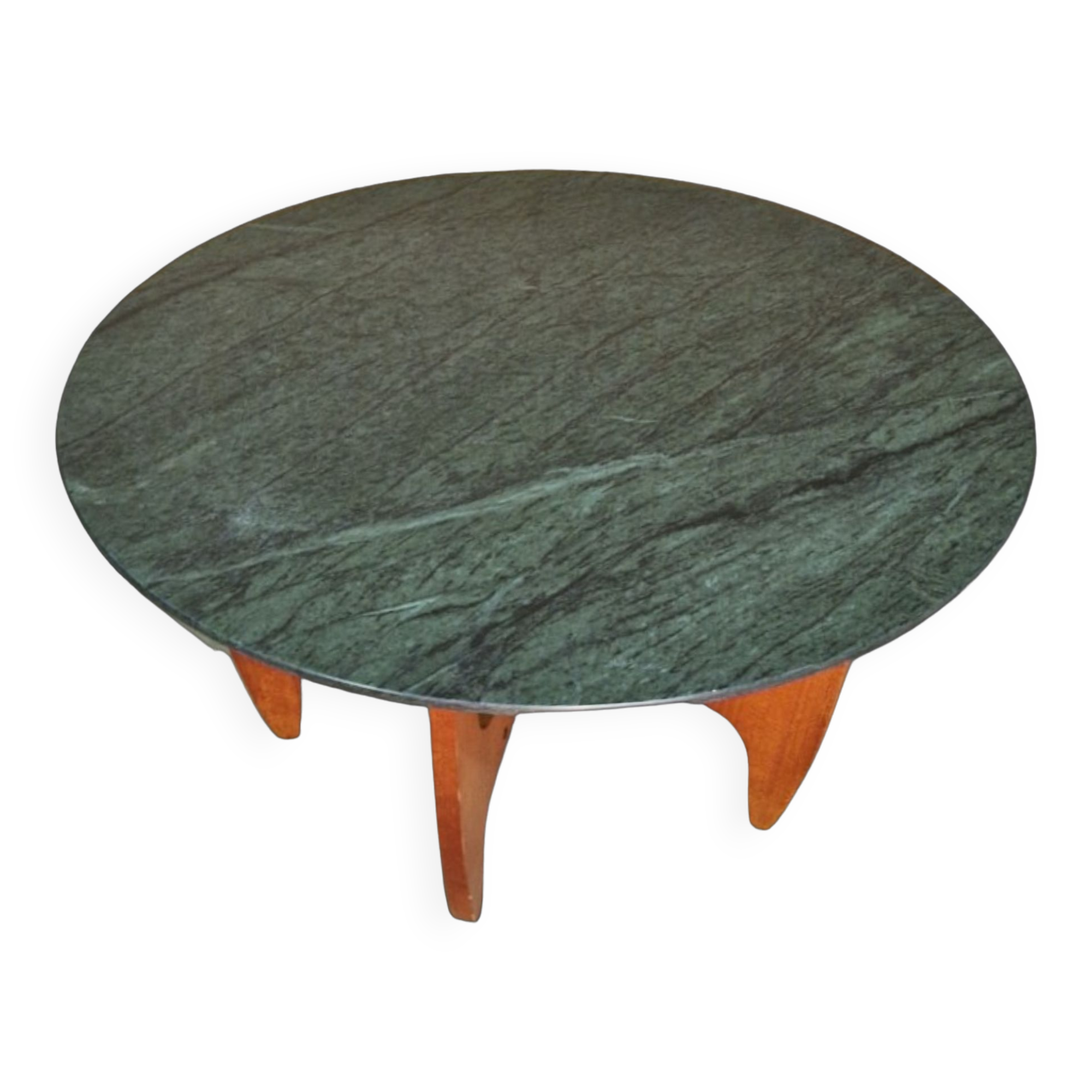 Table basse du milieu du siècle avec plateau en marbre vert, Allemagne 1960s