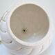 Ceramic lamp foot white and gold Italian design 80s