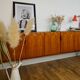 Scandinavian teak sideboard and “pin” legs