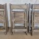 Set of 6 folding cinema chairs in teak