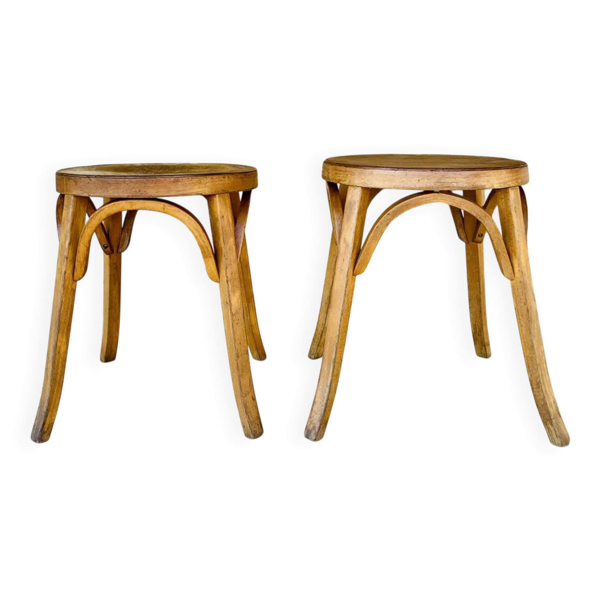 Pair of Vintage Baumann Stools, Model 92, Circa 50s/60s