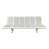 White bench in public garden or park