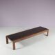 1960s Wengé wooden slat bench from the Netherlands