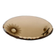 Round beveled amber pink mirror