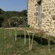 Antique rounded garden bench