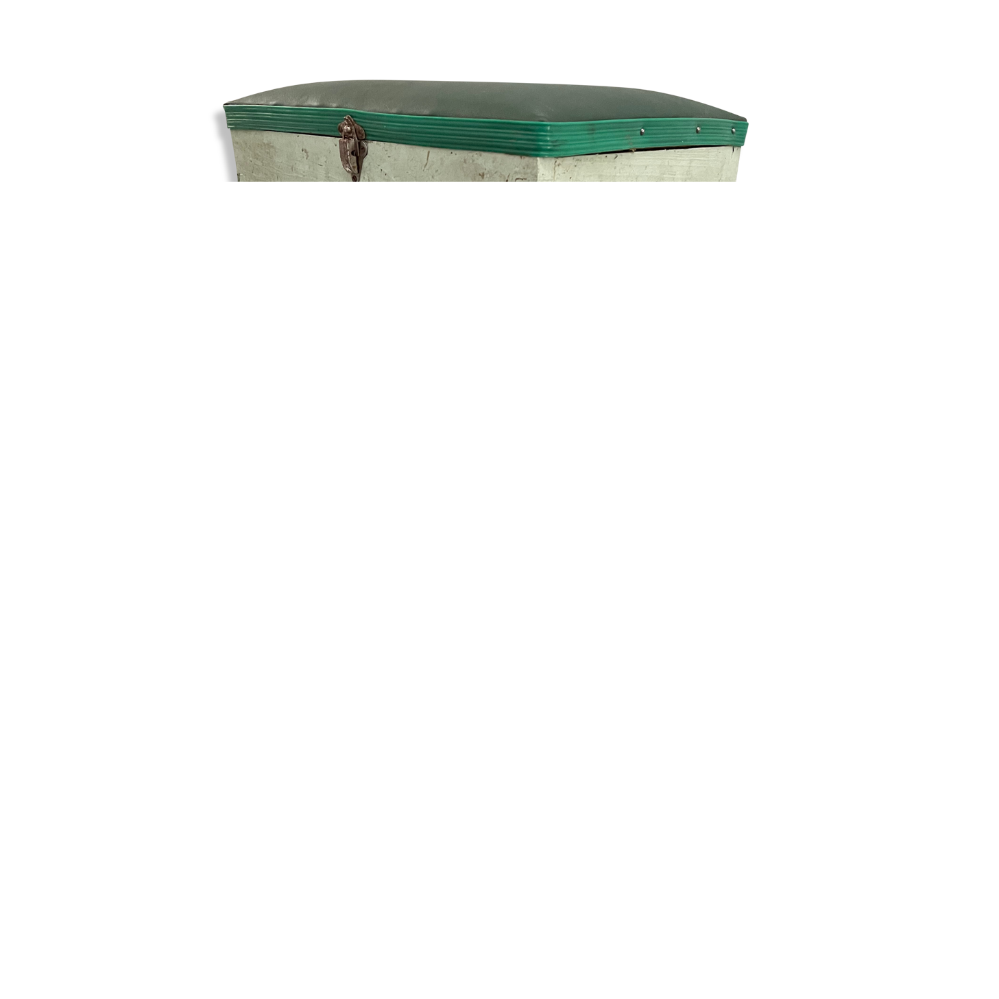 Vintage fishing chest stool