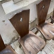 Solid oak chairs Savoyard cap popular art