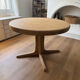 Round oak dining table
