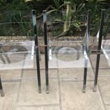 Vintage plexiglass folding chairs
