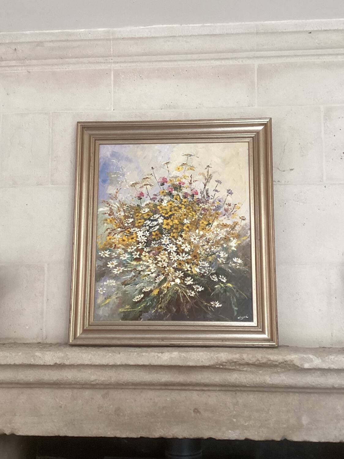 Tableau bouquet de fleurs champêtre