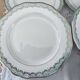 Set of 7 Longwy France earthenware dessert plates, Trianon model
