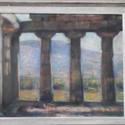 Tableau ancien représentant un paysage