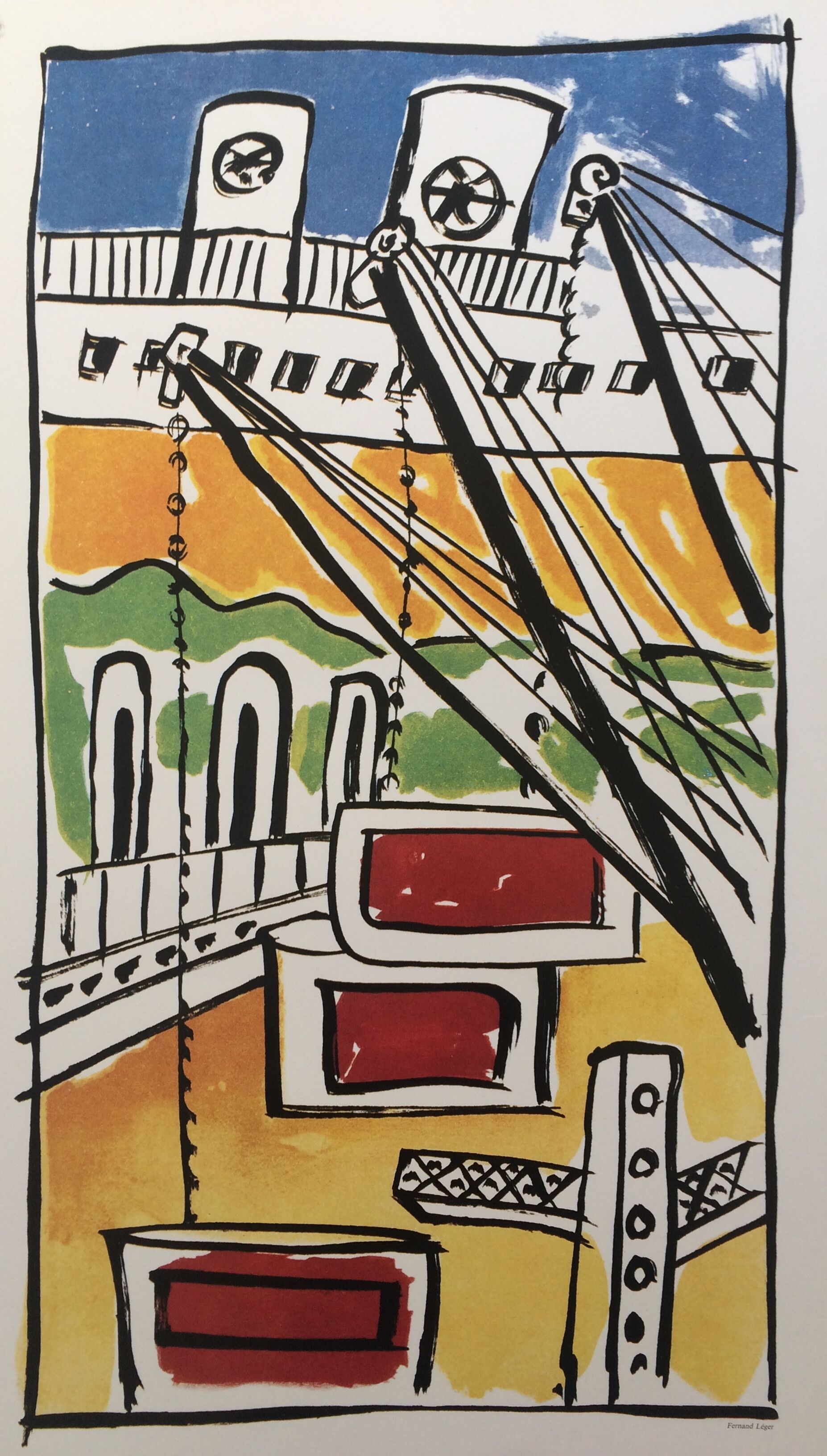 Fernand leger, maeght foundation, 1986. original exhibition poster