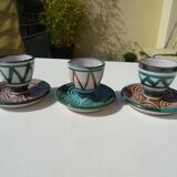 3 ceramic shells Robert Picault Vallauris Vintage