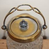 Old small ice cube or pickle bucket in cut crystal
