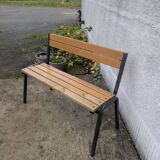 Bench with backrest