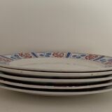 5 flat plates Sarreguemines, Tabarin model