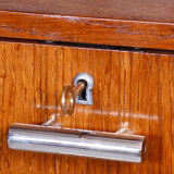 Bauhaus Restored Writing Desk Made in 1930s by Robert Slezak, Czechia, Beech Plywood, High Gloss