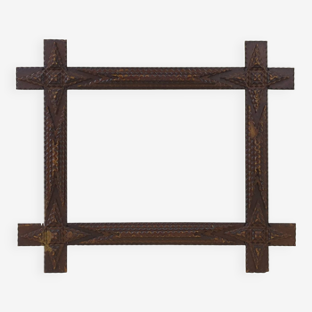 Wooden Tramp Art Frame