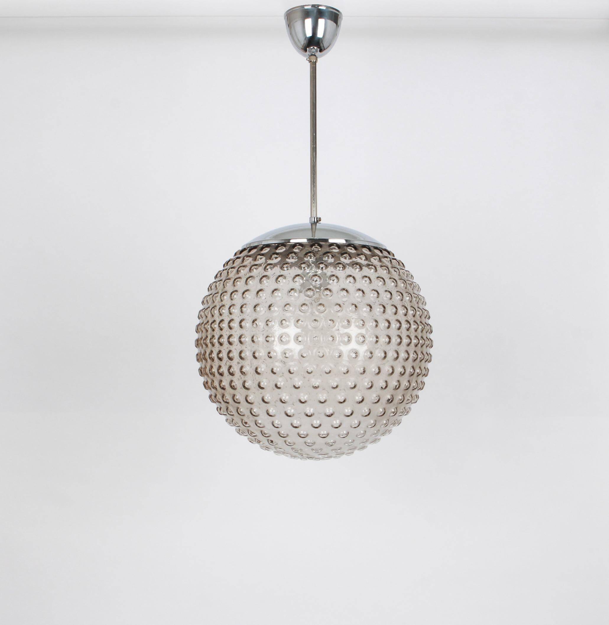 glass pendant lamp designed by Rolf Krüger for Staff, Germany 1970s.