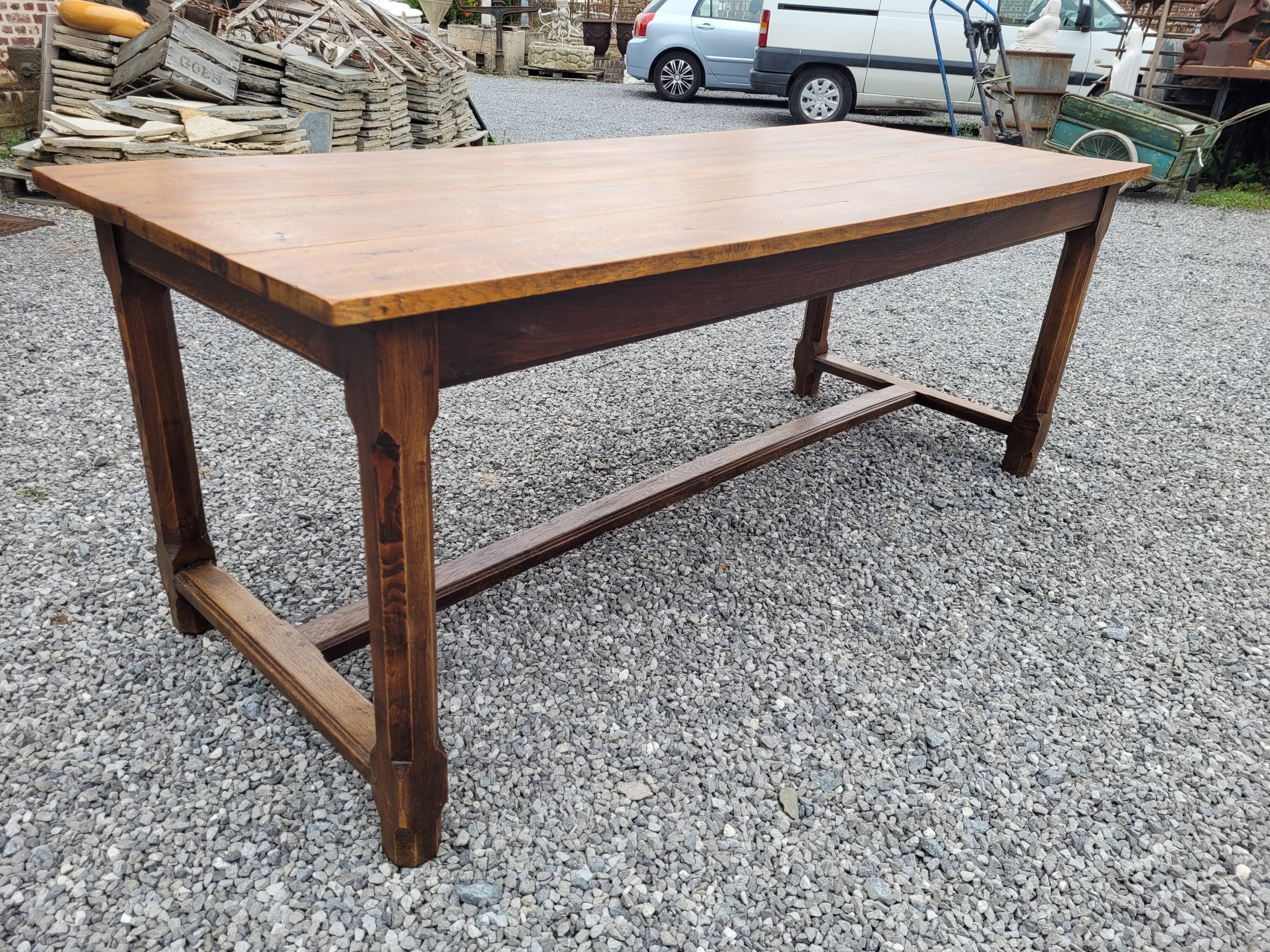 Old farmhouse table in solid oak 200×80cms