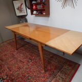 Extending table with vintage compass legs 50s